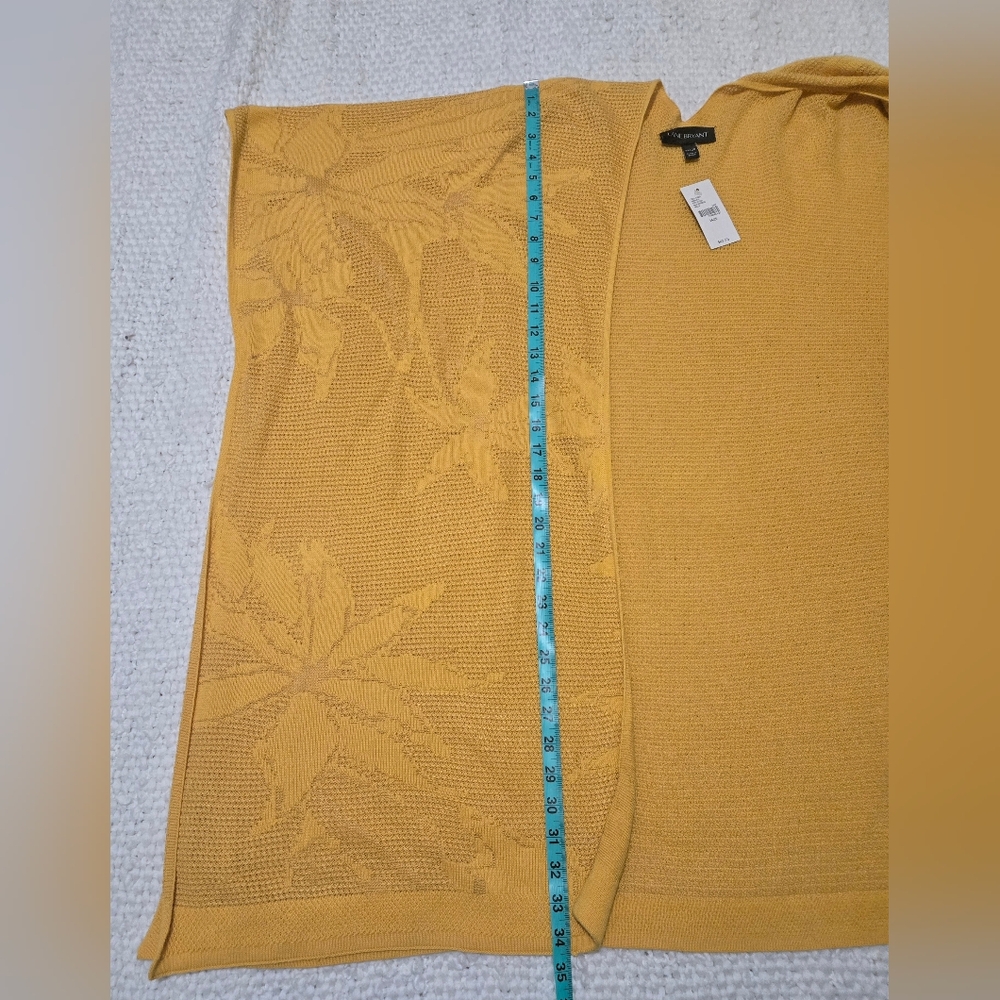 LANE BRYANT Mustard Yellow Open-Front Kimono Duster Size 14/20 - Picture 12 of 14